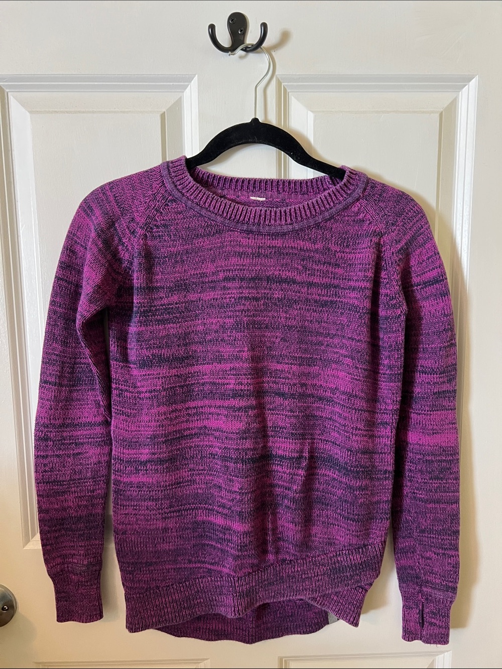 Lululemon Ivivva Space-Dyed Raglan Sleeved Asymmetrical Sweater